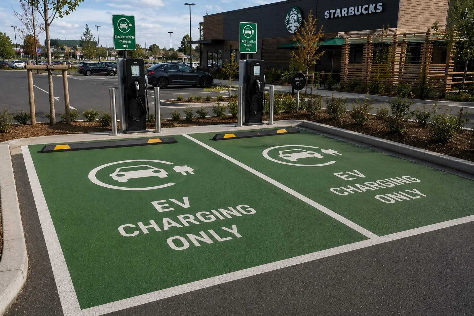Accessible and EV bay markings by Ulteum Marking