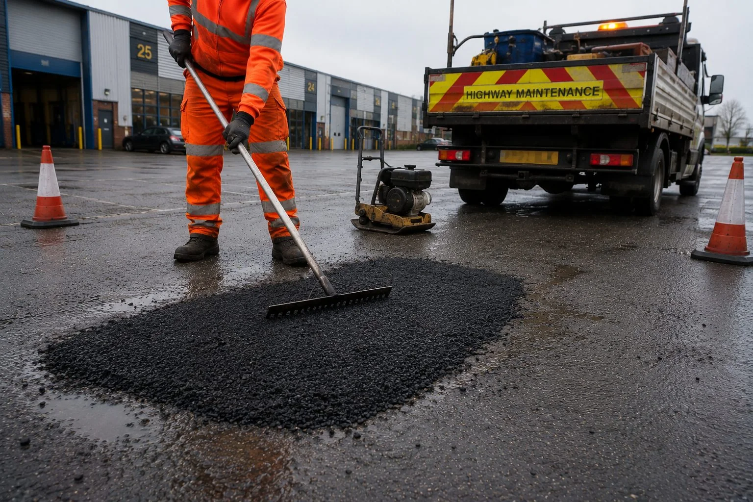 Asphalt and surface repair works by Ulteum Marking